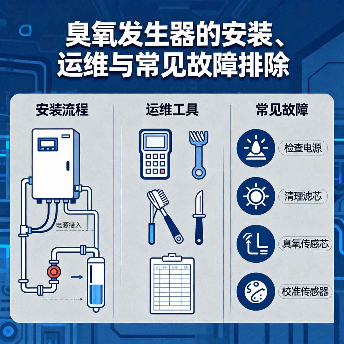 臭氧发生器的安装、运维与常见故障排除